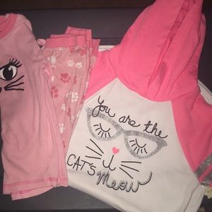 Girls sweater dress with hoodie,girls pajama set